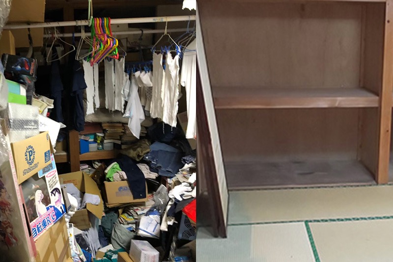 ゴミ屋敷|汚部屋の不用品回収ビフォーアフター