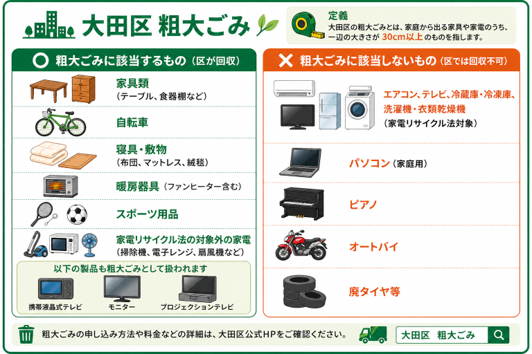 大田区の粗大ごみと不用品回収業者の違い
