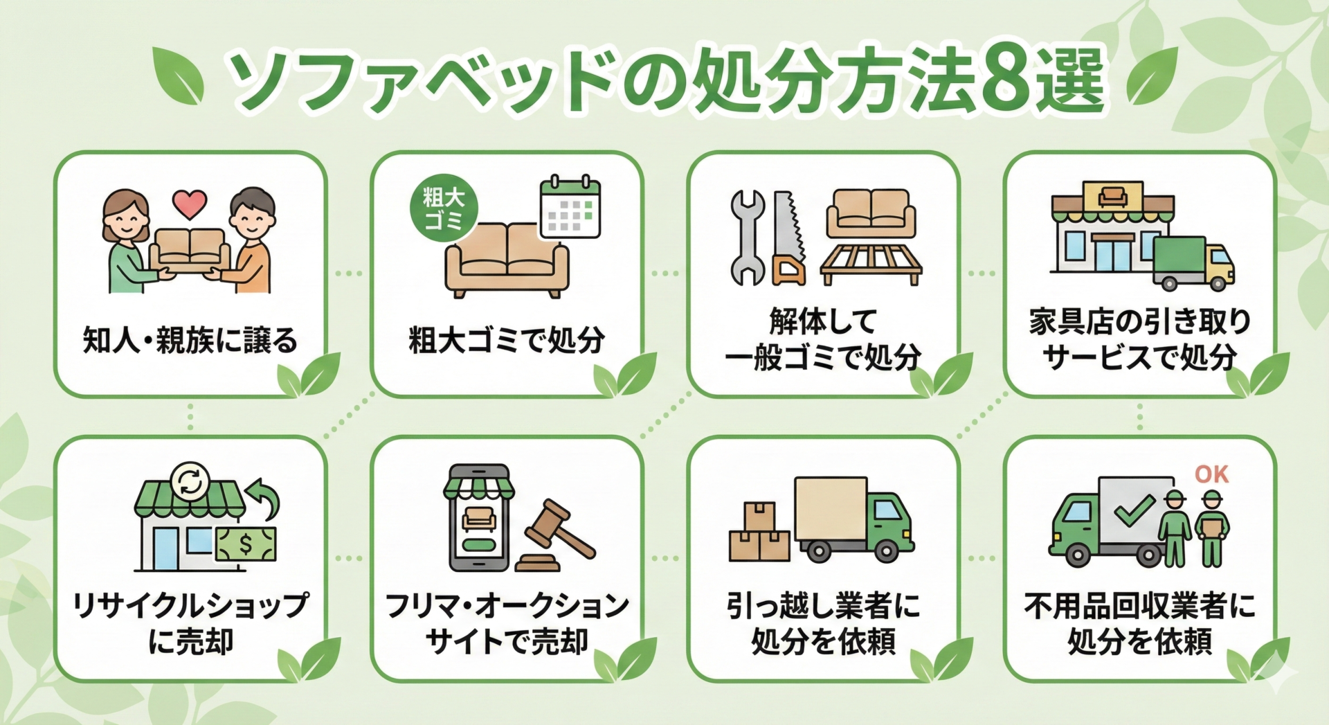 ソファベッドを処分する方法