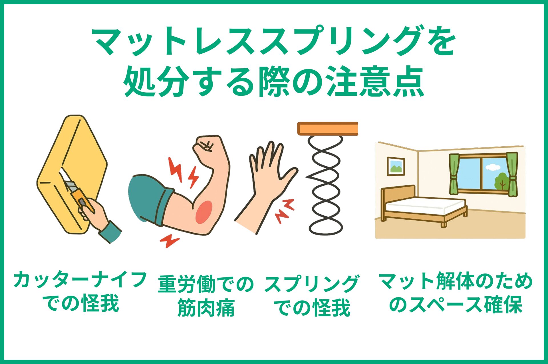 マットレススプリングを処分する際の注意点